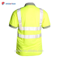 Manga corta de alta Visibilidad Visibilidad Seguridad Polo Camiseta En471 Gris Collar de Hi Vis Camiseta reflexiva seguridad Trabajo Desgaste